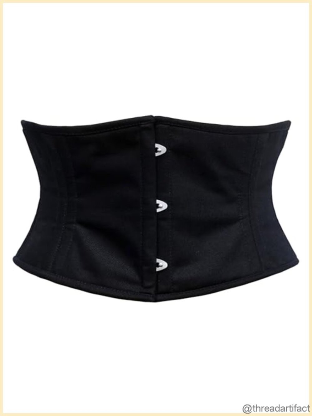 Steel Boned Waspie Corset Mesh Cotton Waist Training Cincher Short Torso